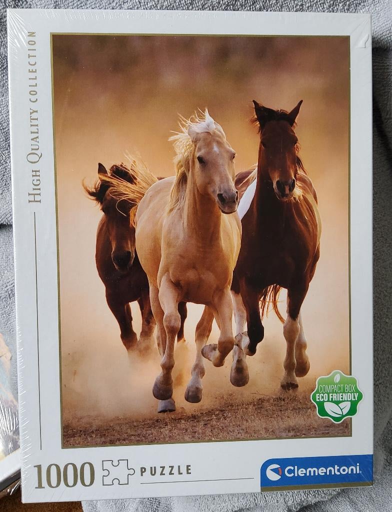 NIEUW, puzzel paarden, 1000stukjes, Hobby en Vrije tijd, Denksport en Puzzels, Ophalen of Verzenden, 500 t/m 1500 stukjes, Nieuw