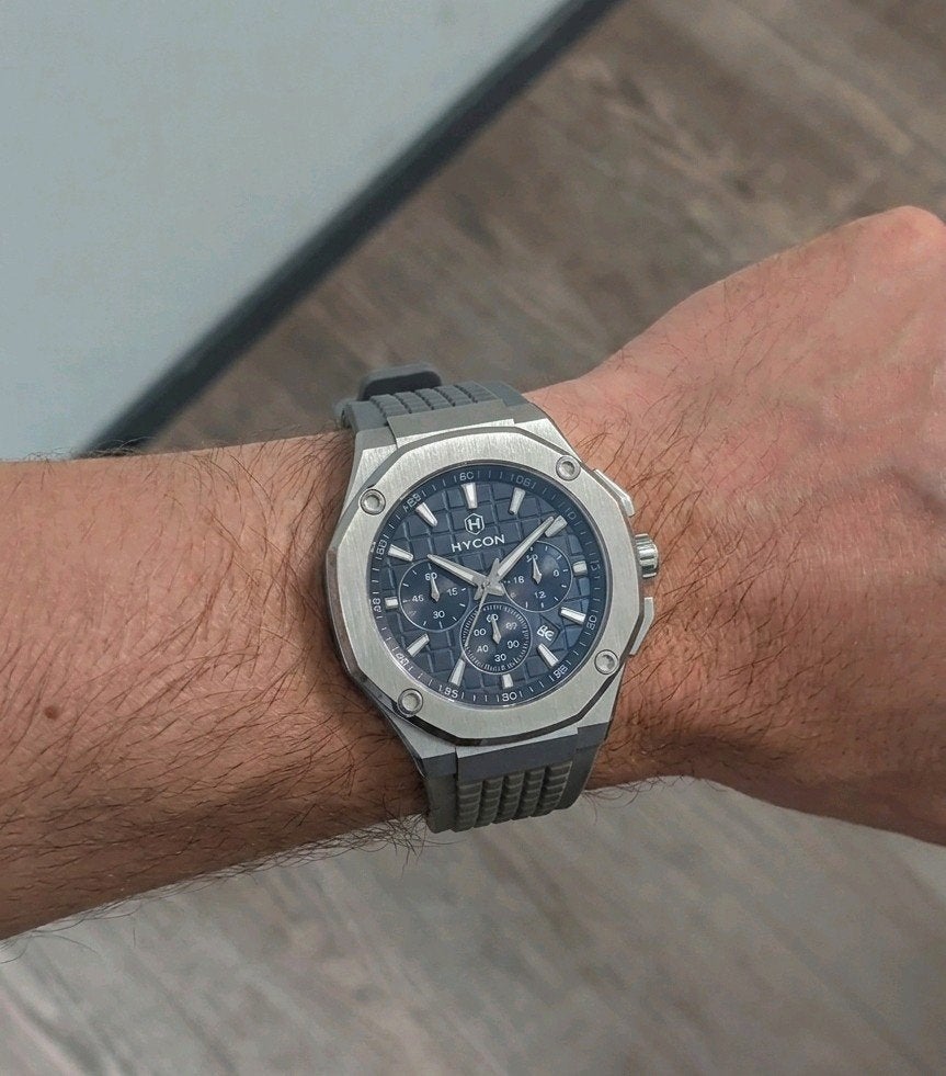 Hycon Atlas AT002 Quartz Chronograaf Horloge - Zilver/Grijs, Ophalen of Verzenden