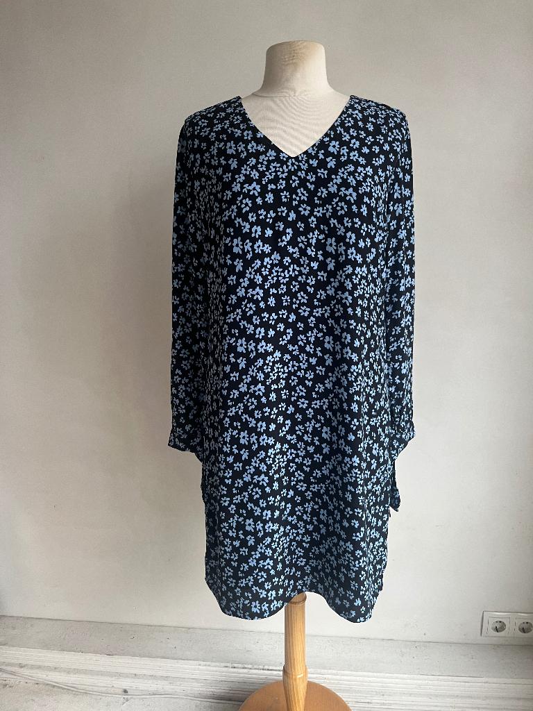 modstrom jurkje maat s zwart blauw, Verzenden, Zwart, Zo goed als nieuw, Knielengte