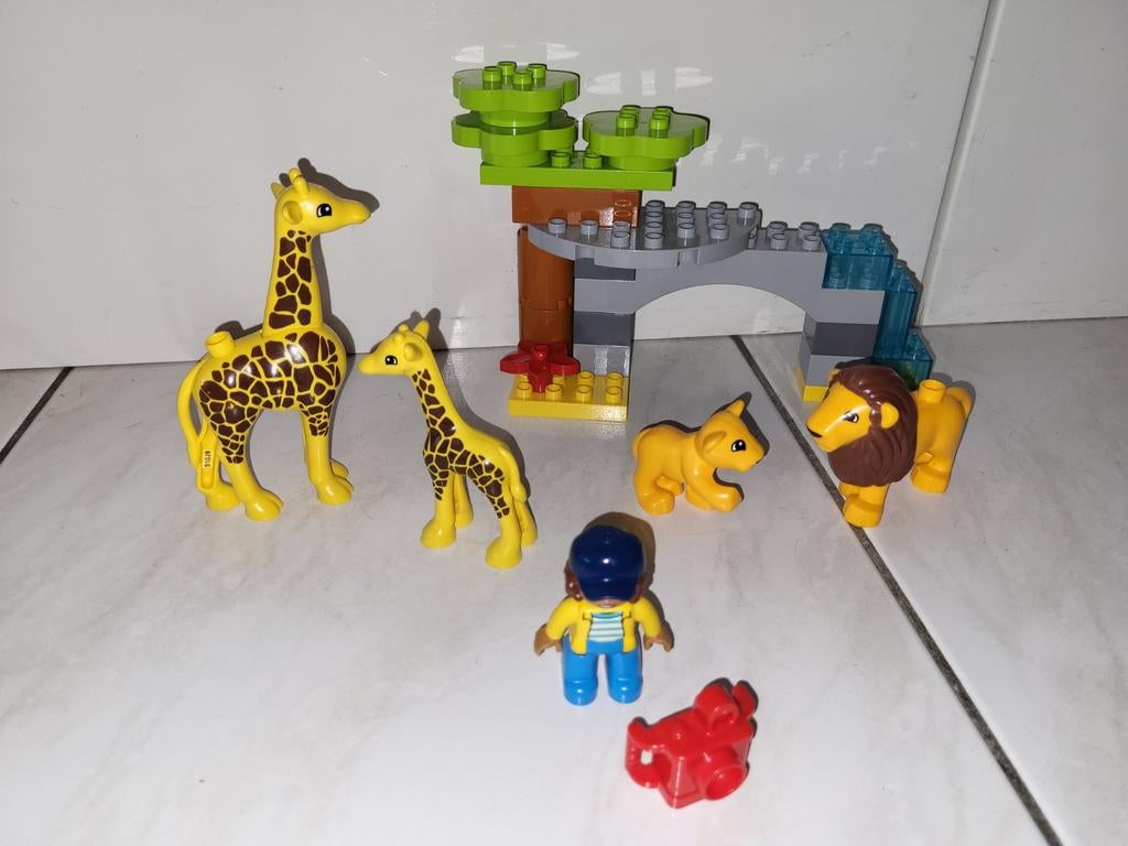 Duplo dieren giraffen en leeuwen, Gebruikt, Ophalen of Verzenden, Duplo, Duplo