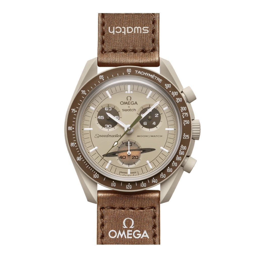 swatch x Omega mission to saturn bioceramic horloge NIEUW, Nieuw, Waterdicht, Omega Swatch, Ophalen of Verzenden