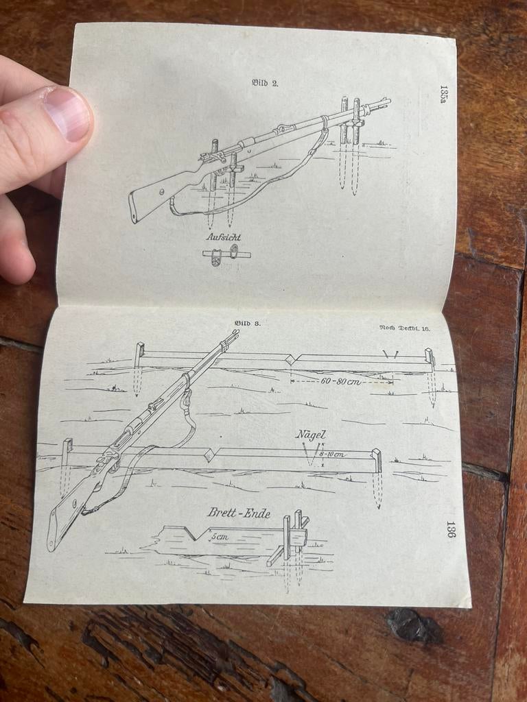 WO1 WO2 Duits instructiepamflet schieten gewehr 98 loopgraaf, Verzenden, Duitsland