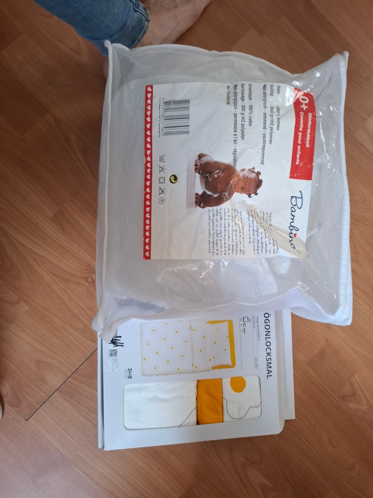 Bambino Kinderdekbed en Beddengoed, Ademend, Jongetje of Meisje, Wit, Nieuw