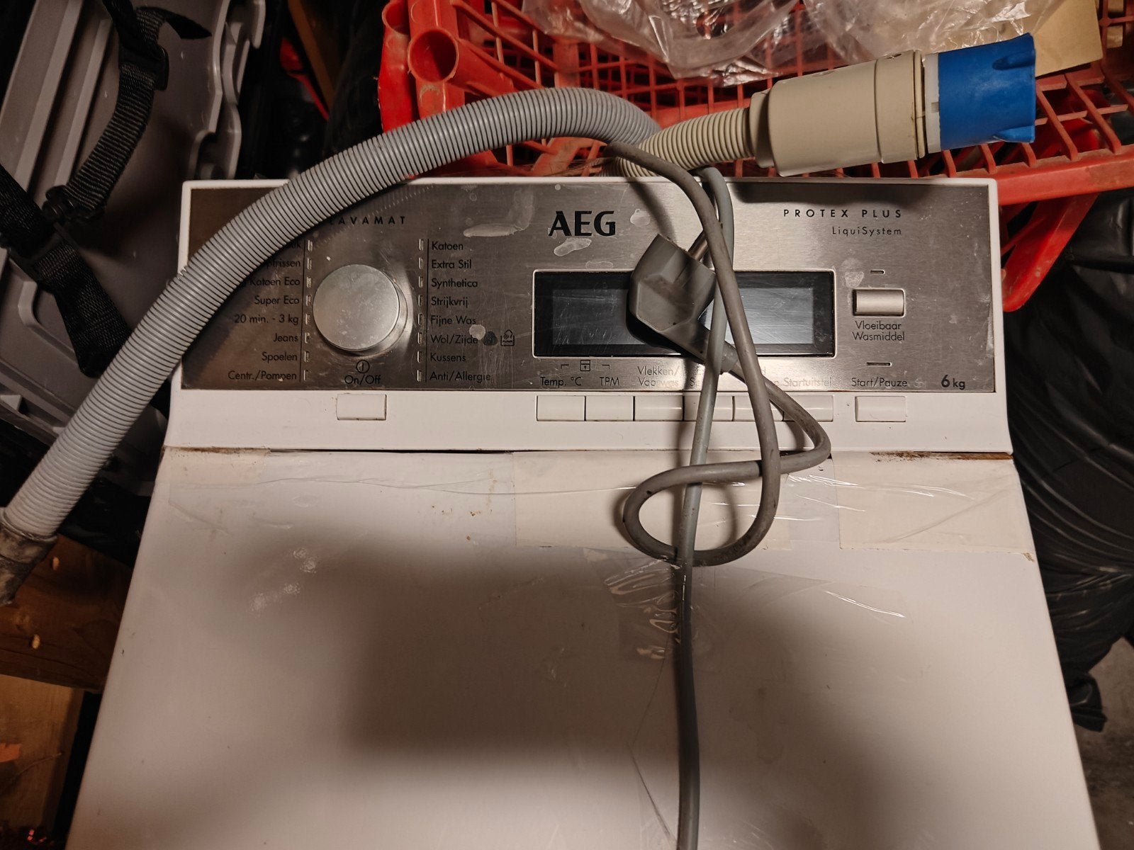 Wasmachine te koop bovenlader, Ophalen, 1200 tot 1600 toeren, Gebruikt, 4 tot 6 kg