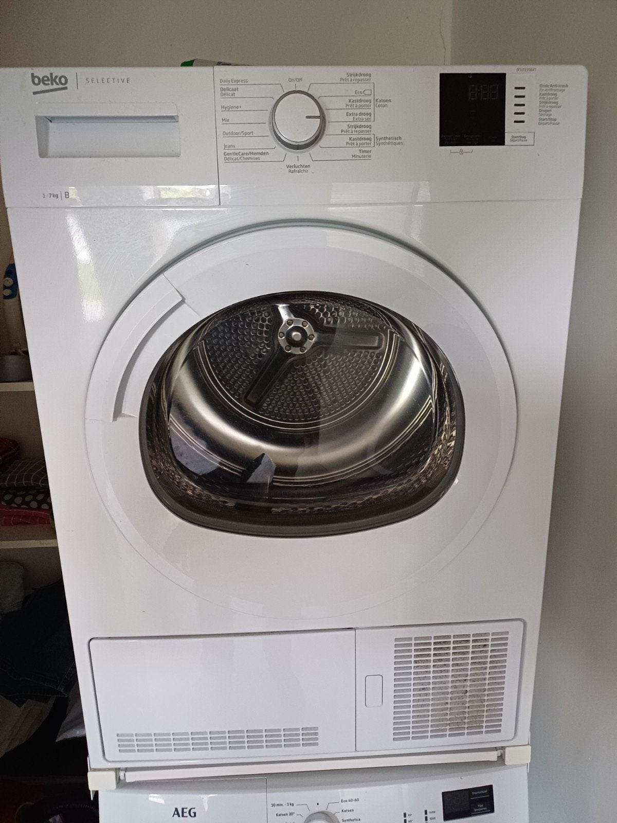 Beko droogtrommel 7kg, 6 tot 8 kg, Gebruikt, Ophalen of Verzenden, Voorlader