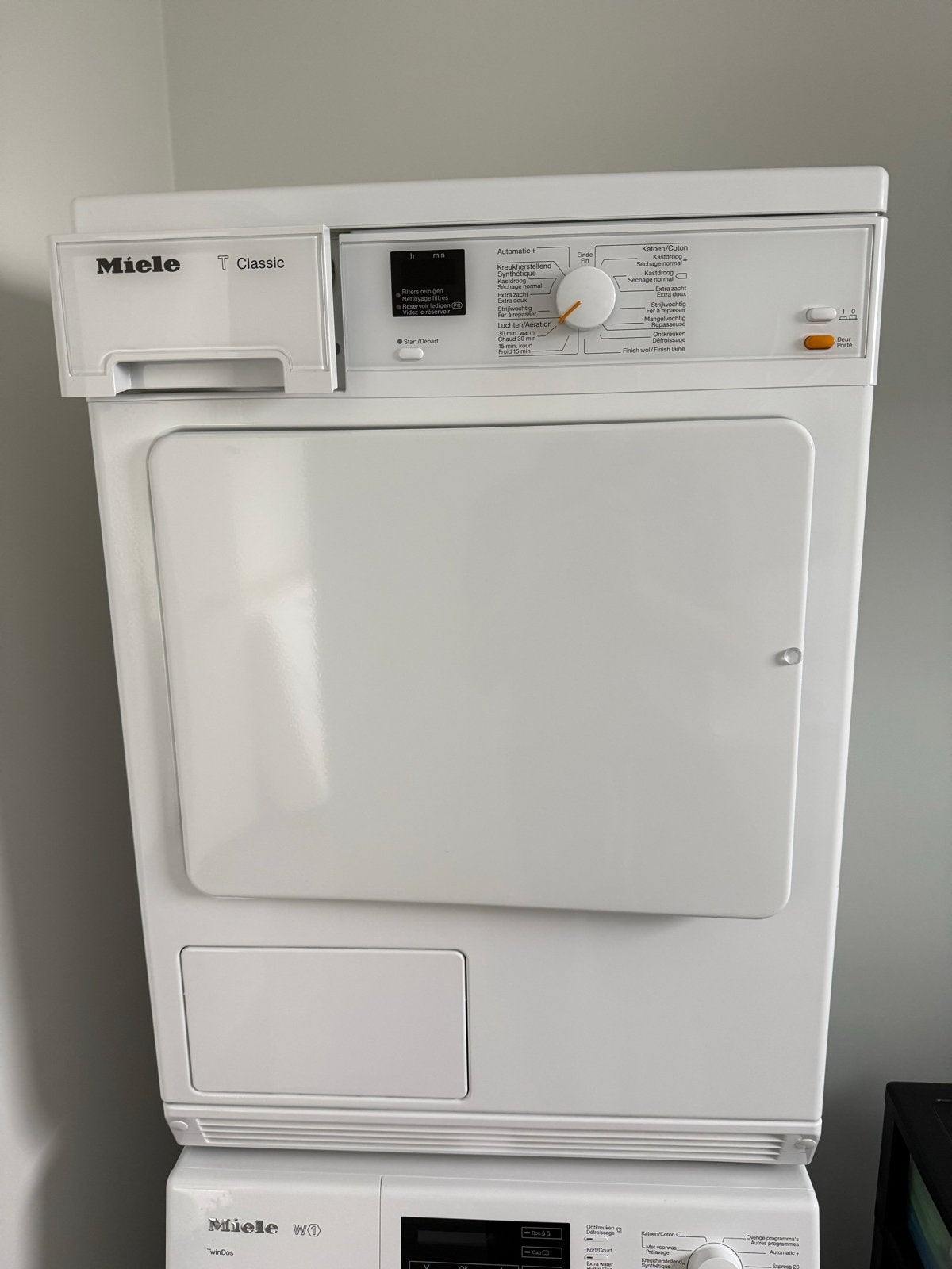 Miele T Classic Condensdroger - Zo goed als nieuw, Witgoed en Apparatuur, Wasdrogers, 6 tot 8 kg, Ophalen of Verzenden, Zo goed als nieuw