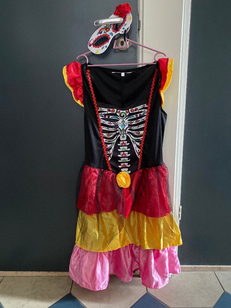 Halloween jurkje maat S, Ophalen of Verzenden, Zo goed als nieuw, 158 t/m 164, Meisje