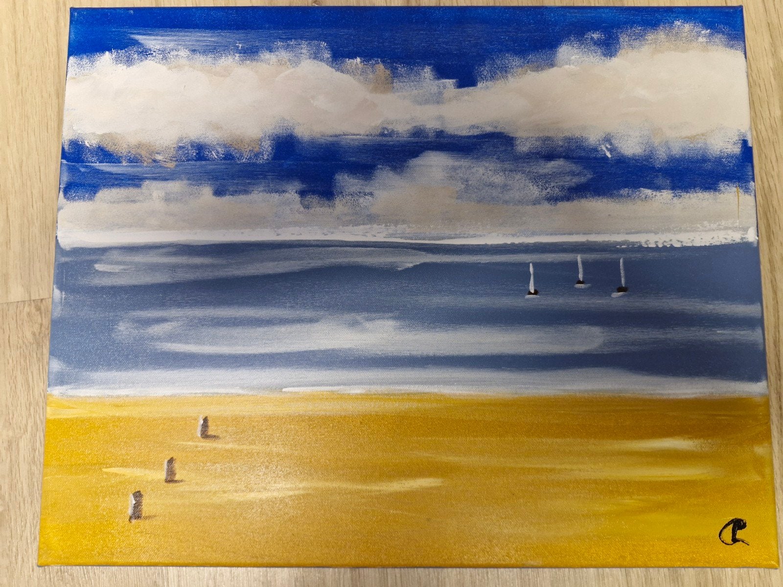Schilderij met certificaat, Ophalen