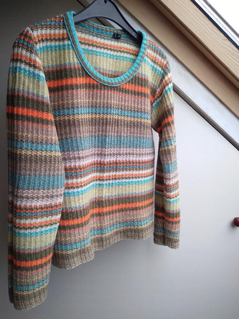 Zomertrui multicolor made in Italy maat S (34/36), Ophalen of Verzenden, Gedragen, Maat 36 (S), Groen