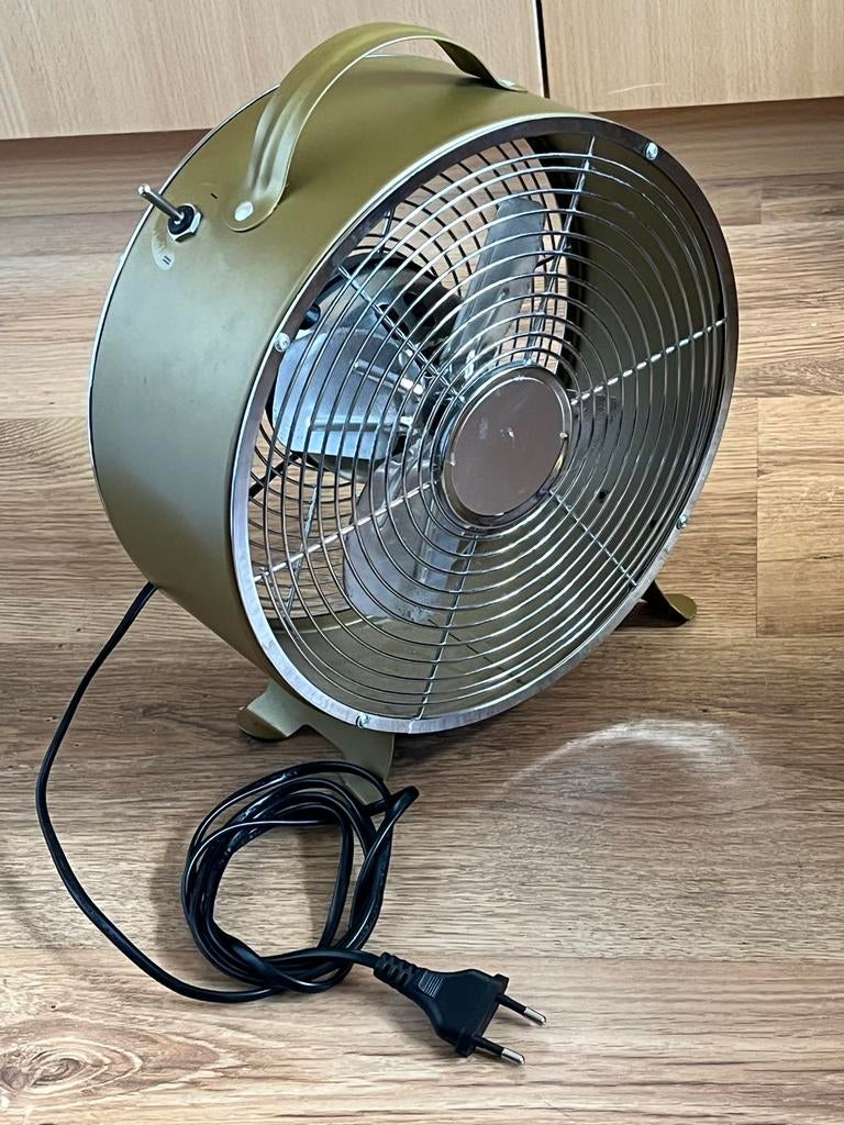 Vintage Stijl Tafelventilator - 25W, 220-240V, Ophalen of Verzenden, Zo goed als nieuw, Tafelventilator
