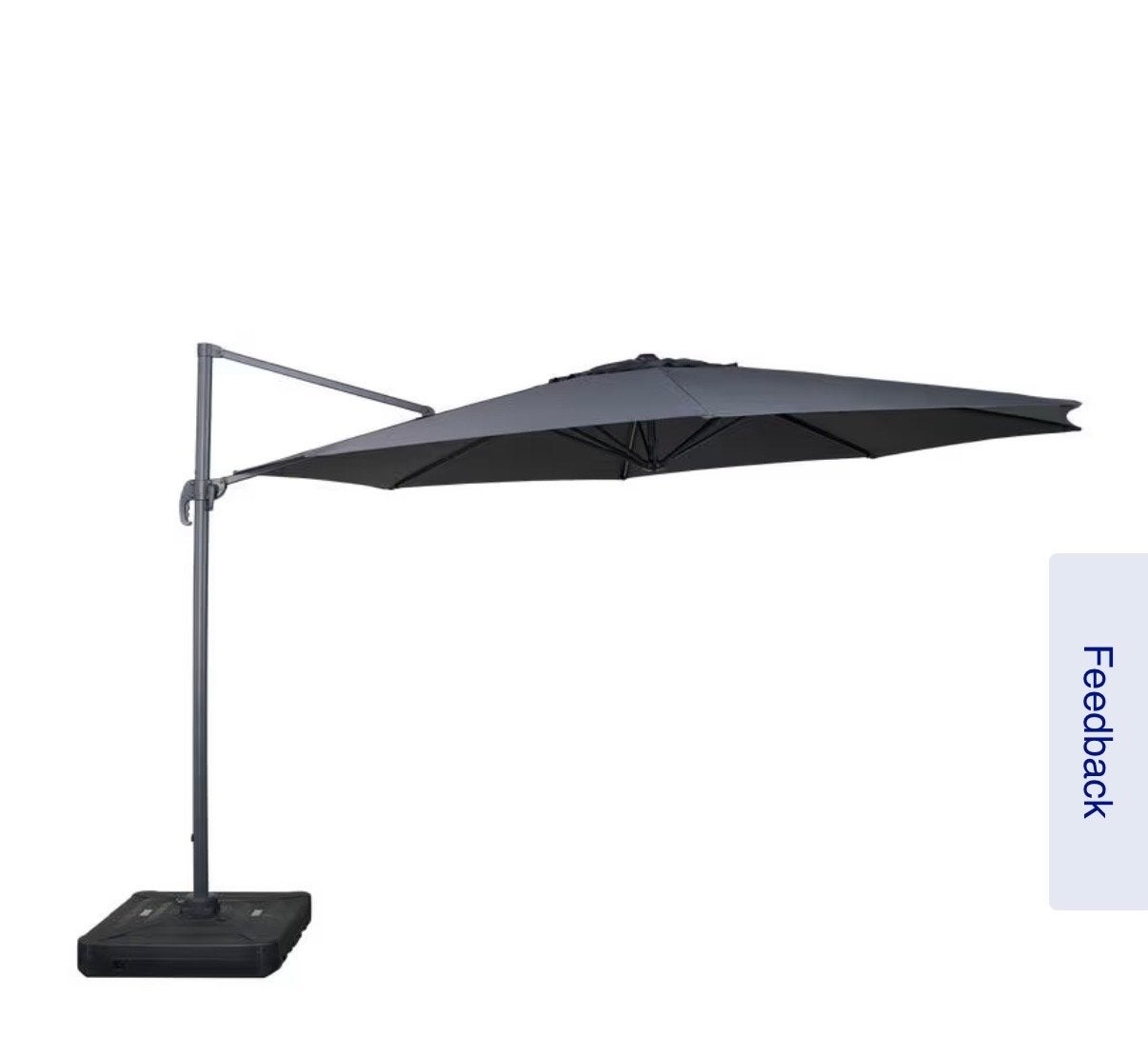 Parasol 400 cm XL met UV80 doek (exclusief voet), Ophalen, Nieuw, Meer dan 4 meter, Zweefparasol
