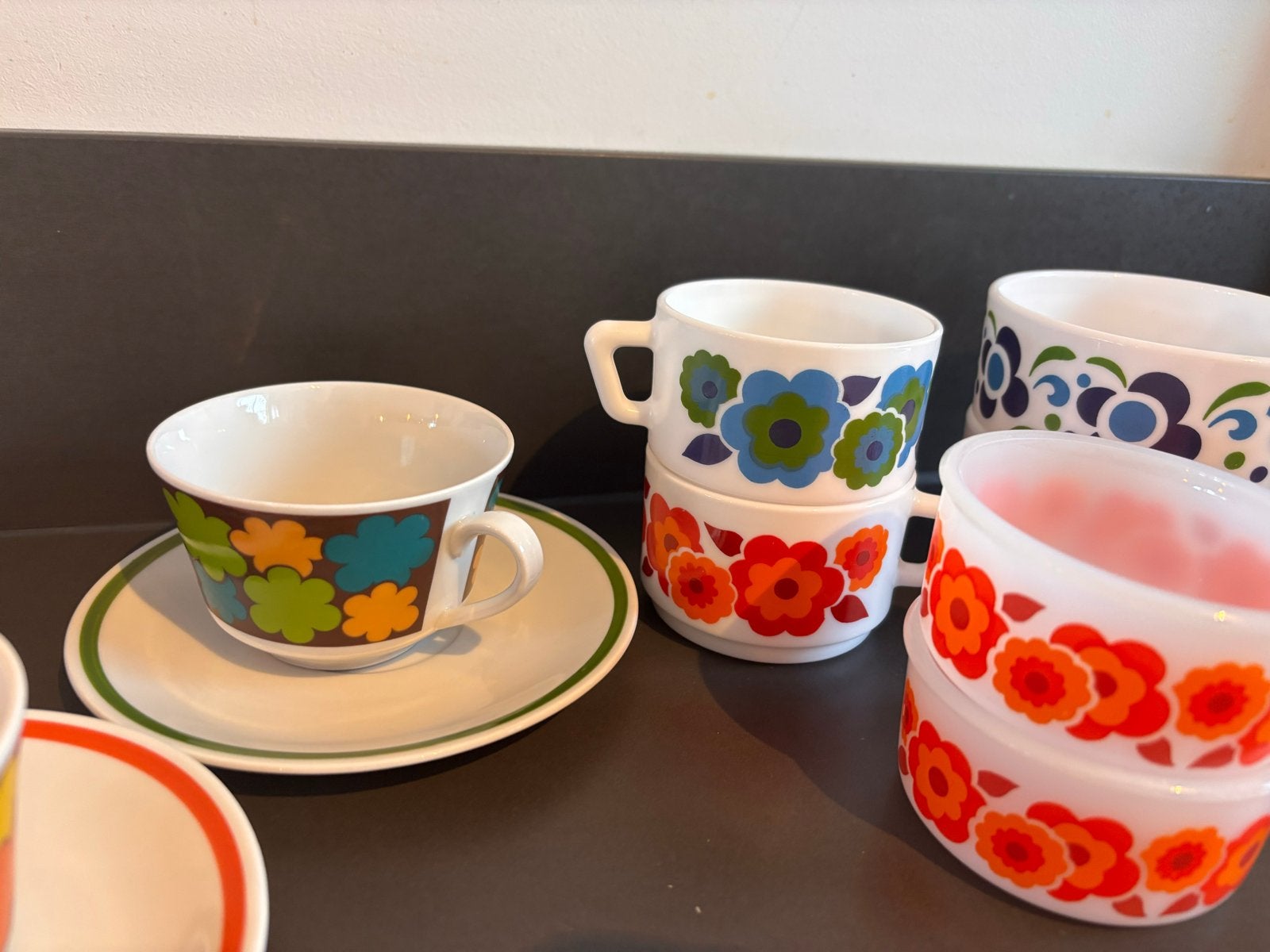 Vintage Arcopal France en Bavaria kopjes en schotels, Ophalen of Verzenden
