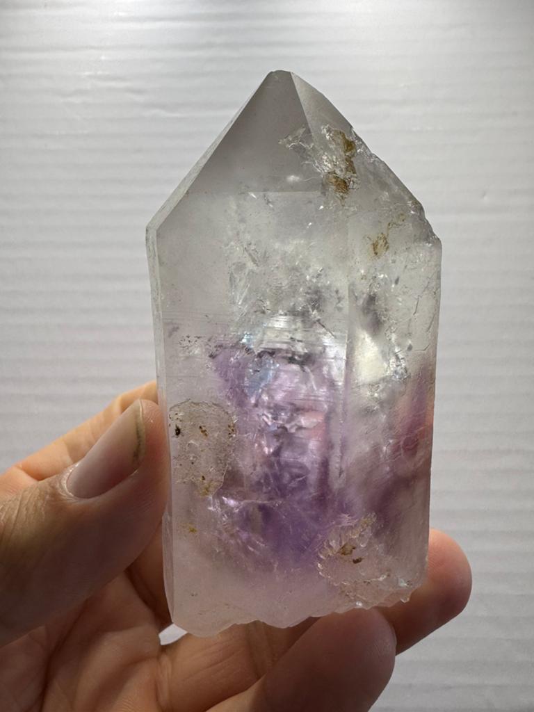 Amethyst dubbeleinder kristal - Goboboseb, Namibië mineraal, Ophalen of Verzenden, Mineraal