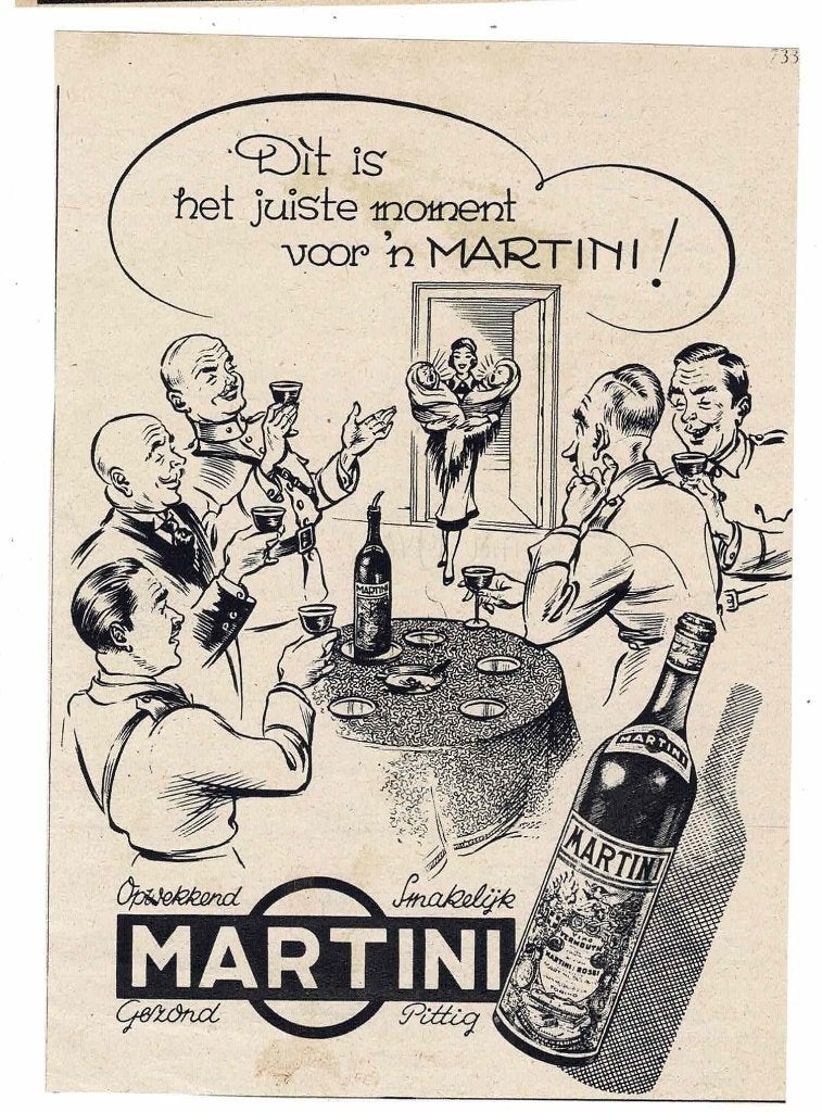 Dit is het juiste moment voor 'n MARTINI ! 1940, Verzenden, Zo goed als nieuw, Overige typen