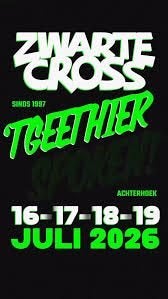 4x zwarte cross zondag kaart 2026, Drie personen of meer