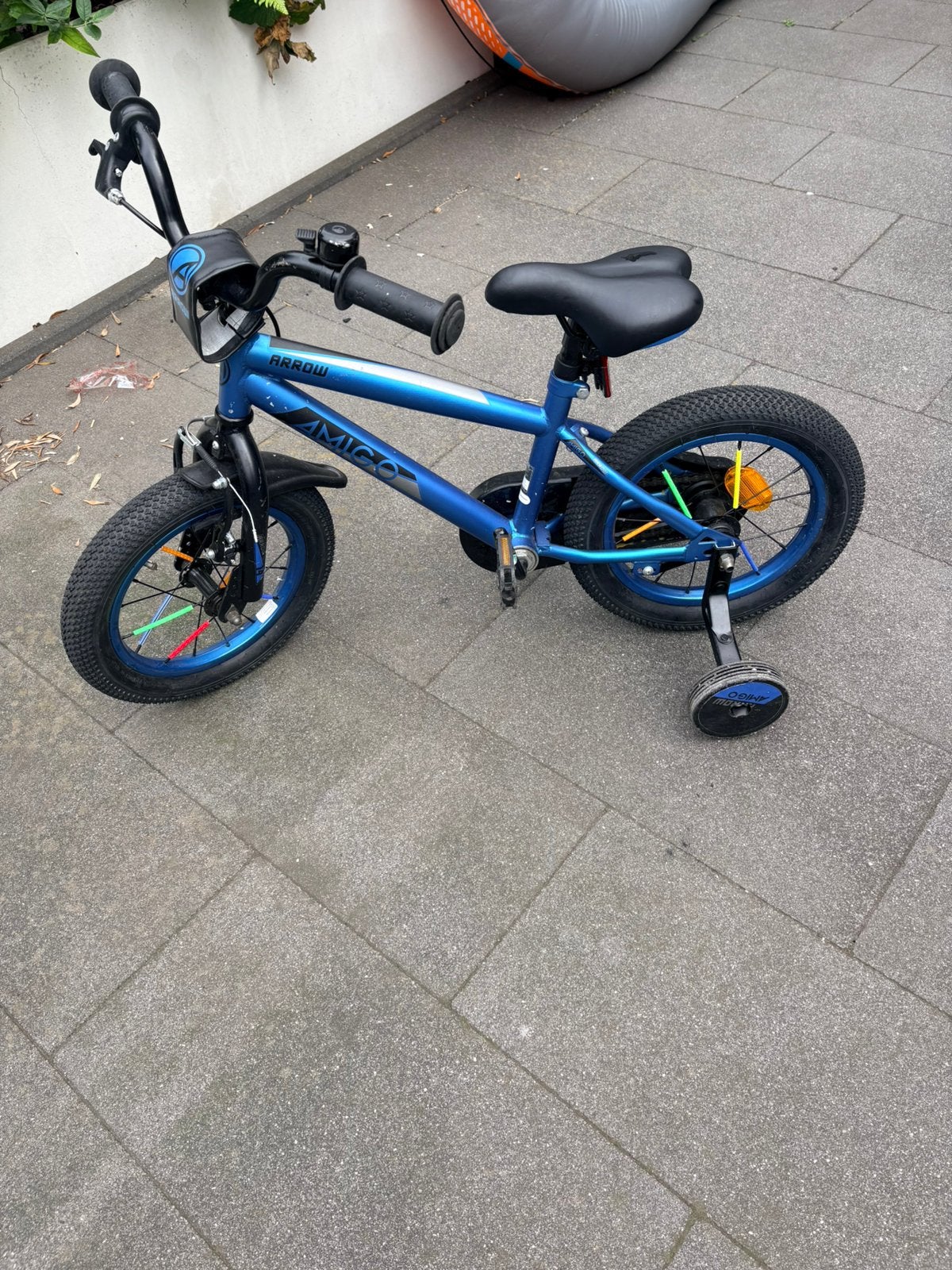 Amigo fietsje 14 inch, Fietsen en Brommers, Ophalen, Terugtraprem, Gebruikt, Staal