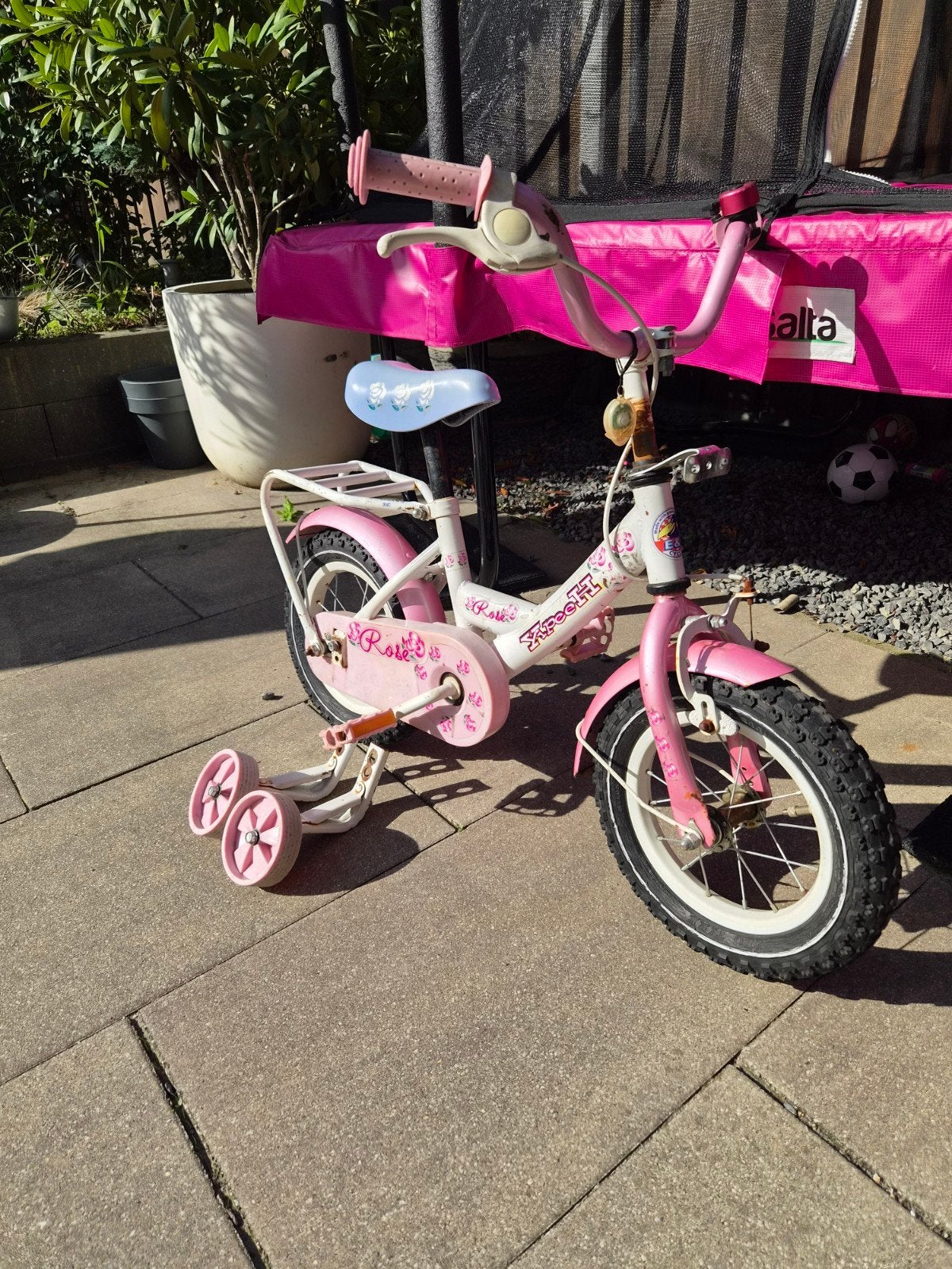 kinderfiets met zijwieltjes, Ophalen, Terugtraprem, Zijwieltjes, Gebruikt