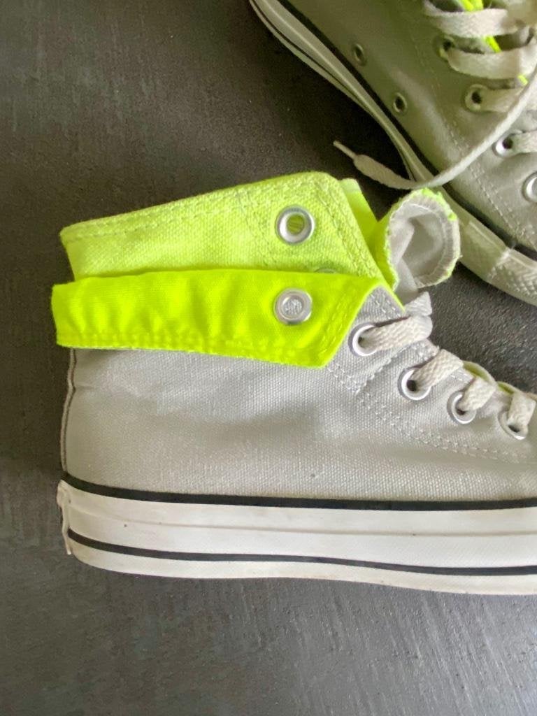 J75  Converse All Stars maat 37 hoge gympen sneakers schoen, Geel, Ophalen of Verzenden, Converse All Stars, Sneakers of Gympen