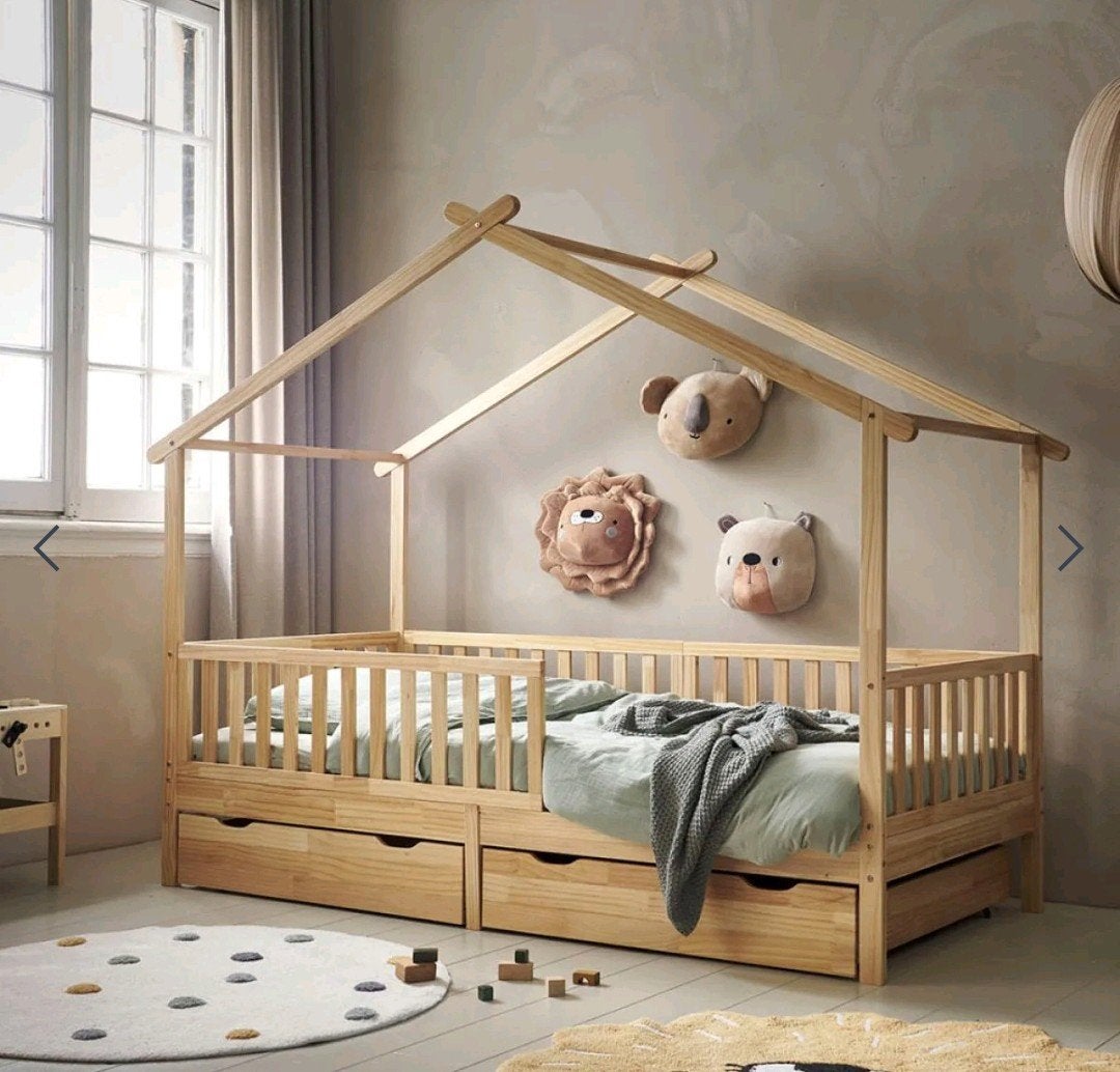 Petite Amelie huisjes bed 90x200cm, Ophalen, Nieuw, 70 tot 85 cm, Matras