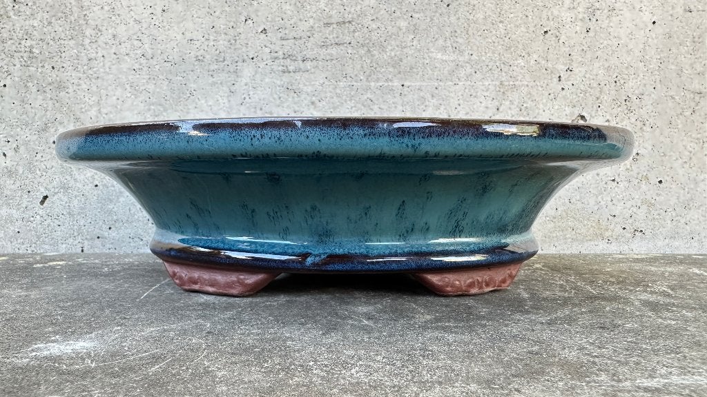 Tongrae | Korea | bonsai schaal pot 23x17,5x5,5cm (5*), Rond, Ophalen of Verzenden, Aardewerk, Minder dan 40 cm