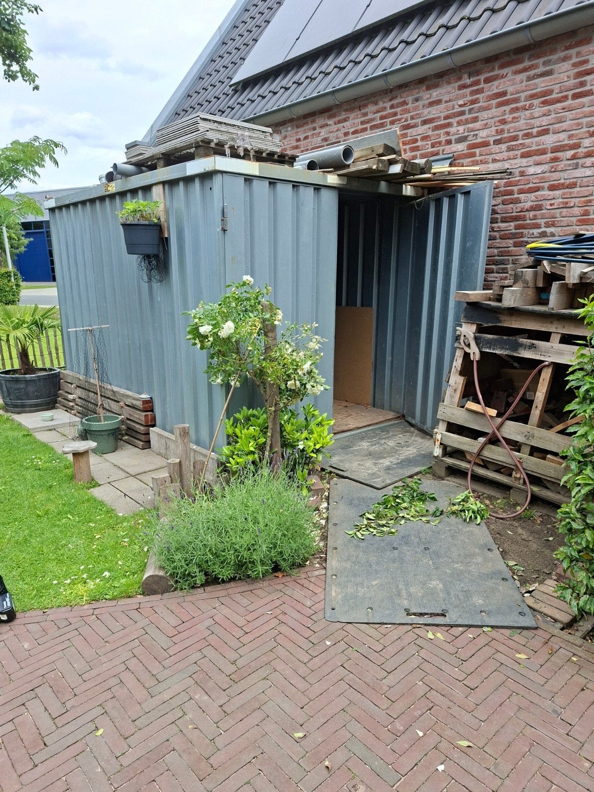 Stevige metalen berging/opslagcontainer zeecontainer, Ophalen, Gebruikt, Overige typen, Onbekend