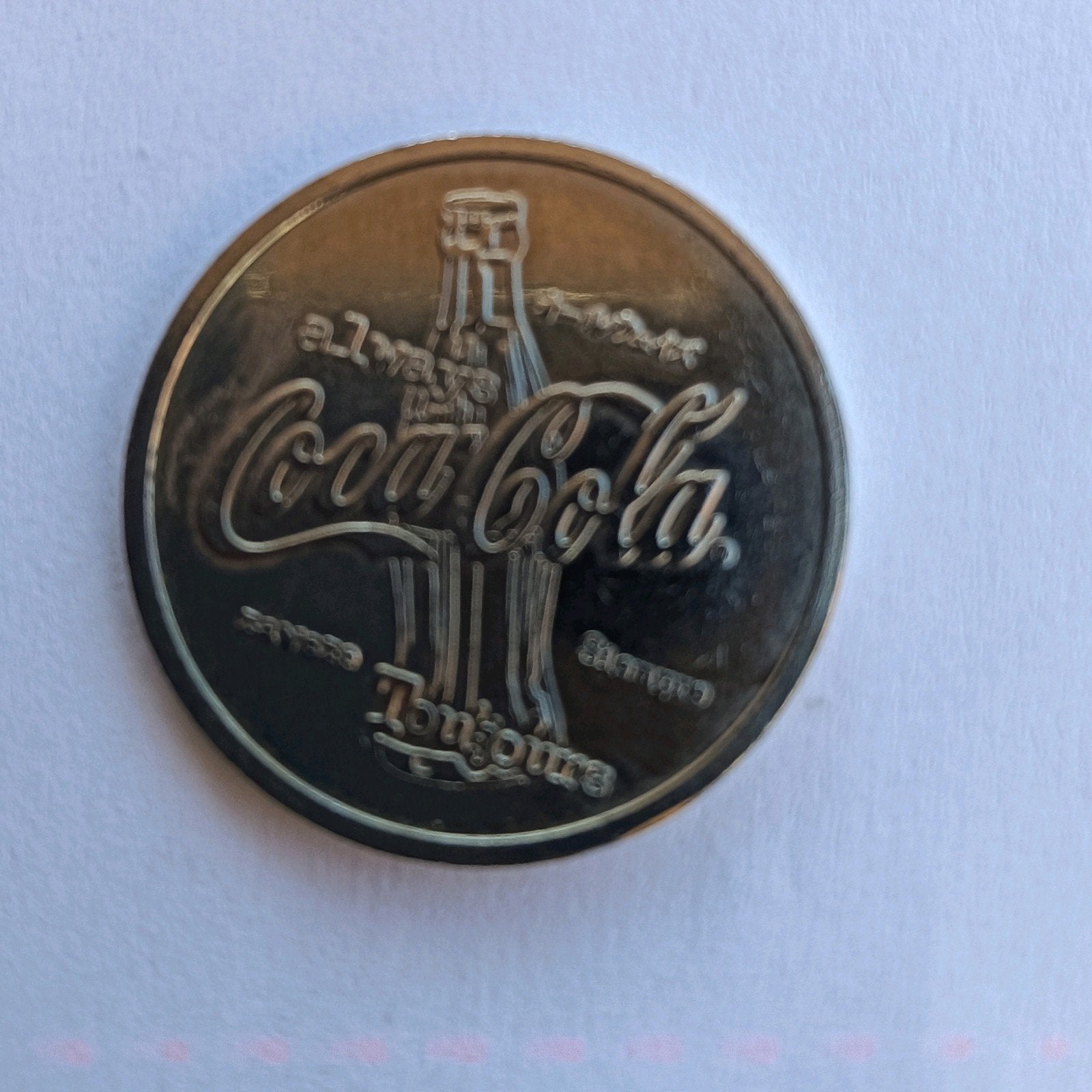 Penning Coca Cola Coca Cola's bekende Georgia koffiemerk, Postzegels en Munten, Ophalen of Verzenden, Overige materialen