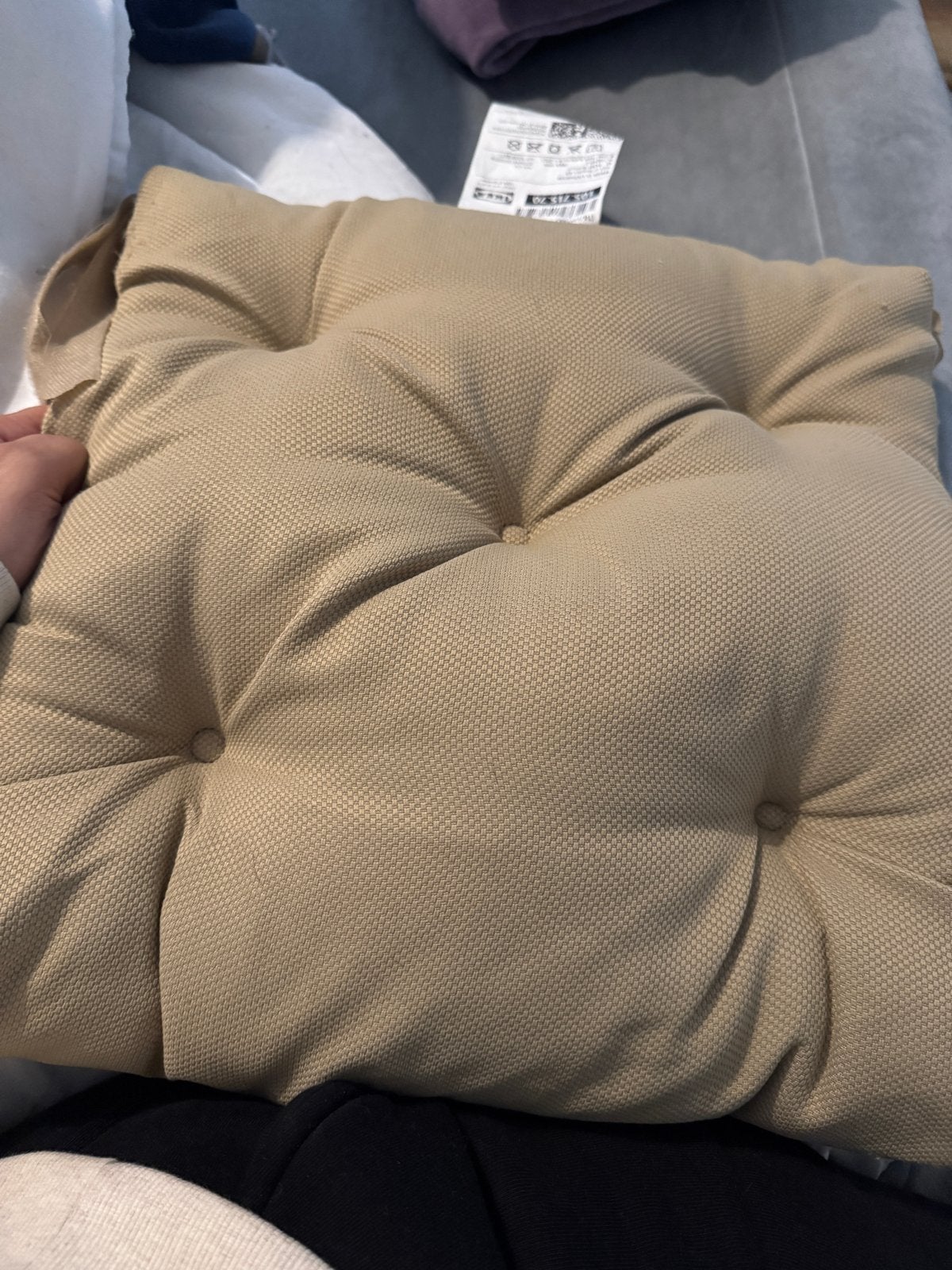IKEA zitkussens - Beige, zo goed als nieuw, Beige, IKEA, Vierkant, Ophalen of Verzenden