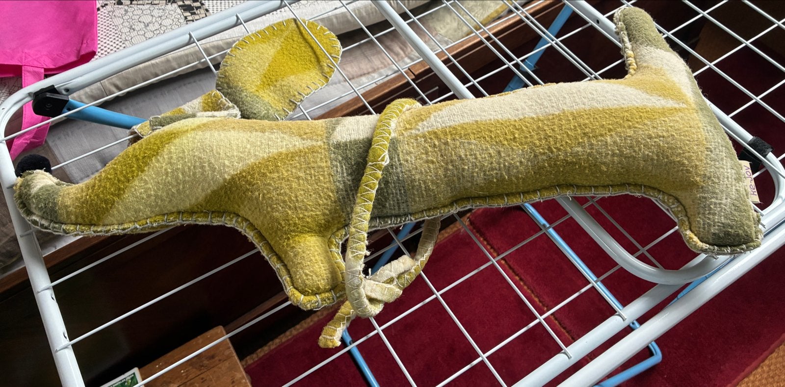 Leuke Teckel van Aabe dekens - Groen/Geel, Gebruikt, Meerkleurig, Overige stijlen, Ophalen of Verzenden