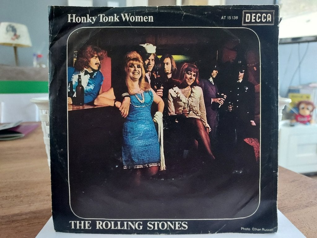 7" Single The Rolling Stones - Honky Tonk Women / You Can't, Gebruikt, 7 inch, Ophalen of Verzenden, Pop