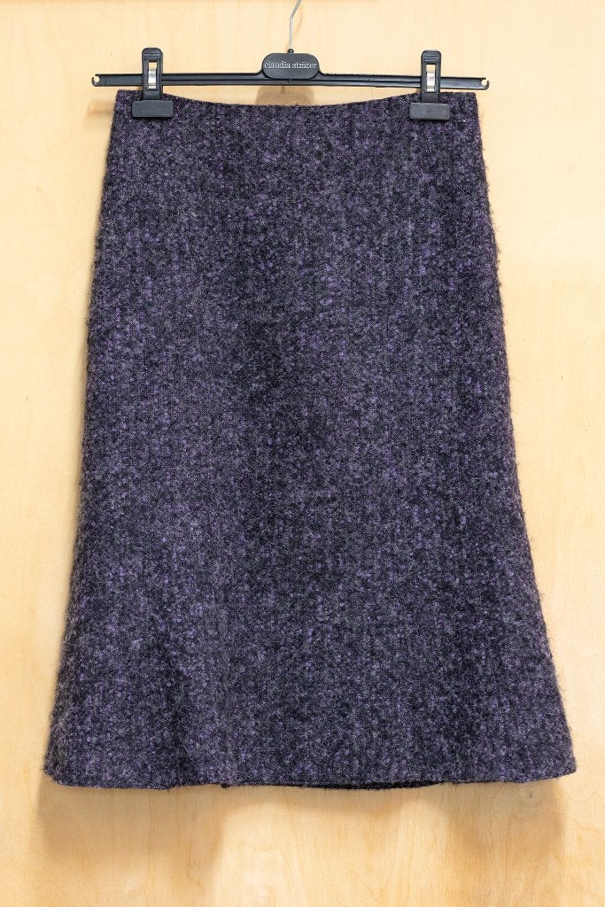 Seda Fashion Catherina Hepfer paarse wollen mohair rok 40 M, Maat 38/40 (M), Paars, Ophalen of Verzenden, Gedragen