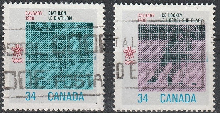 4228. Canada 1010/11 gest. Olymp. Spelen, Postzegels en Munten, Ophalen of Verzenden, Gestempeld, Noord-Amerika