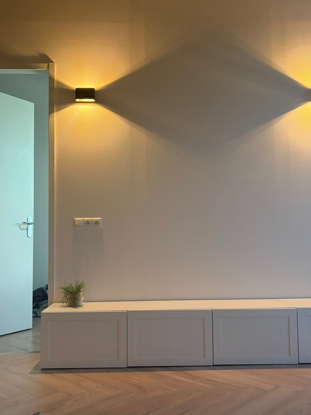 Besta TV meubel Ikea wit 180breed Hanvinken deurtjeso, Ophalen, 25 tot 50 cm, 100 tot 150 cm, Minder dan 100 cm