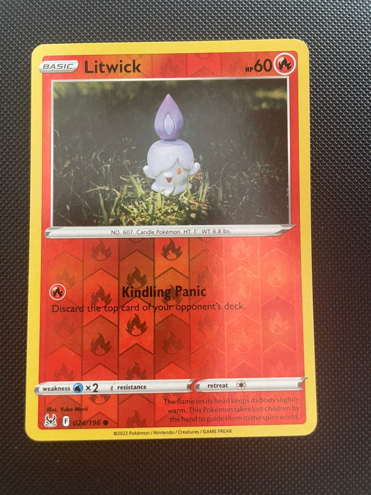 Litwick 024/196 Reverse Holo Lost Origin, Verzenden, Zo goed als nieuw