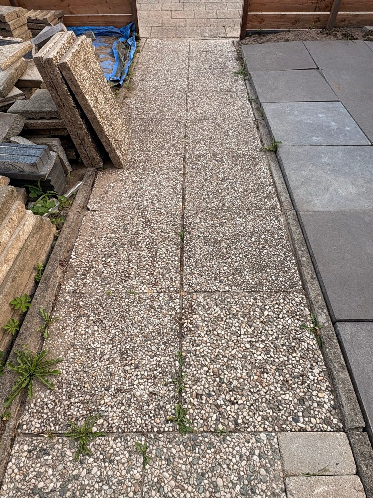 Grindtegels 50x50 cm - 25 stuks, Tuin en Terras, Gebruikt, Grind, Terrastegels, 5 tot 10 m²