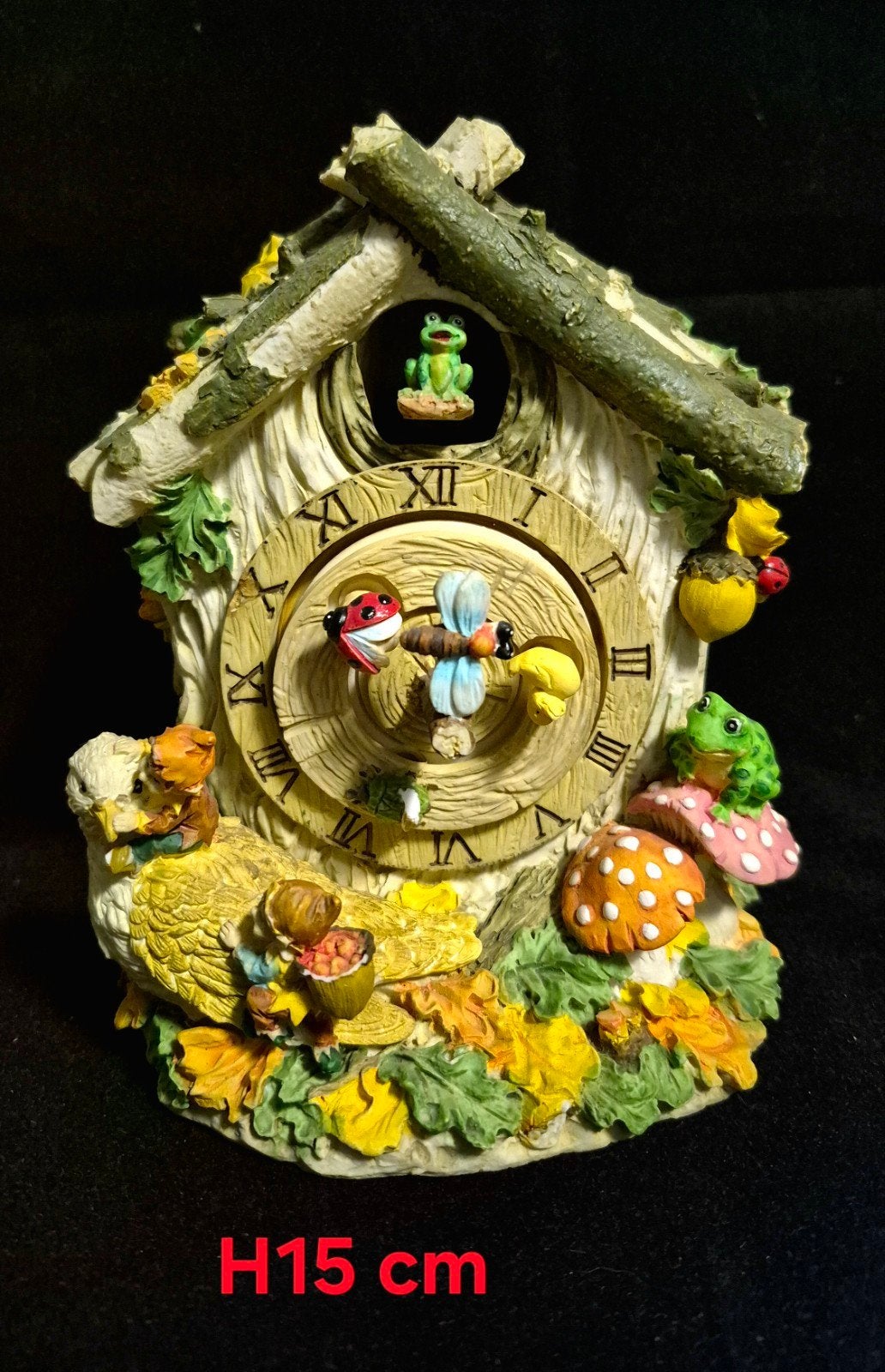 Decoratieve Muziekdoos met Bosdieren en Klok - 15 cm, Verzamelen, Ophalen of Verzenden