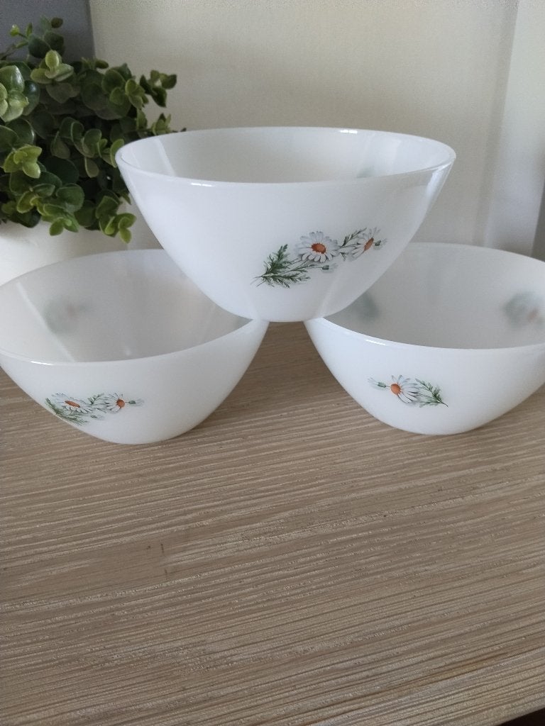 3 vintage arcopal kommen, Ophalen of Verzenden, Kom(men), Overige stijlen, Glas