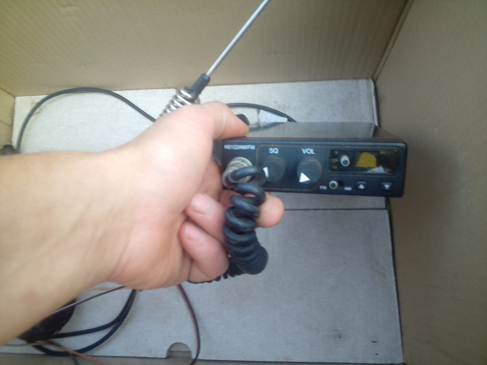CB-radio 27mc bakkie 12V met antenne, Ophalen of Verzenden, Gebruikt