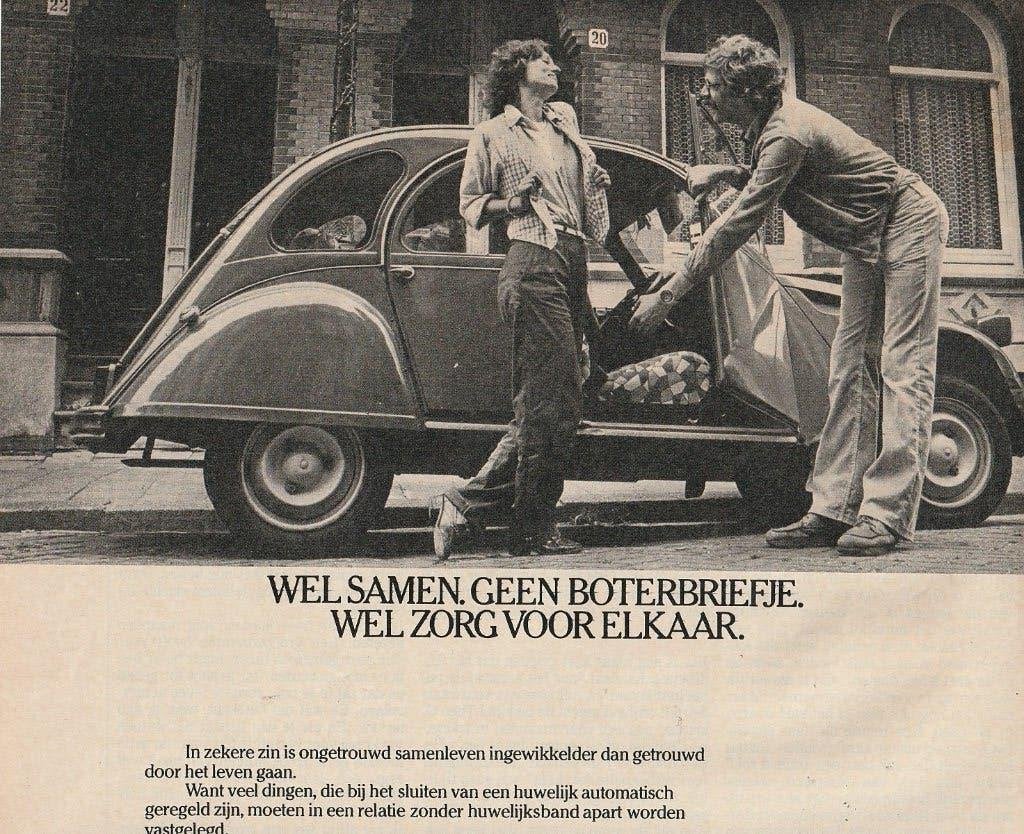 Retro reclame 1980 Utrecht verzekeringen & auto Citroën 2CV, Verzamelen, Verzenden, Overige typen