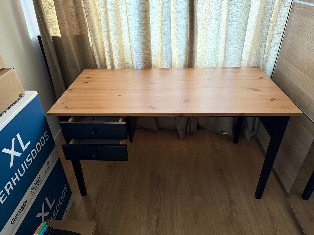 IKEA Arkelstorp desk black, Ophalen, Zwart, Gebruikt, 70 cm