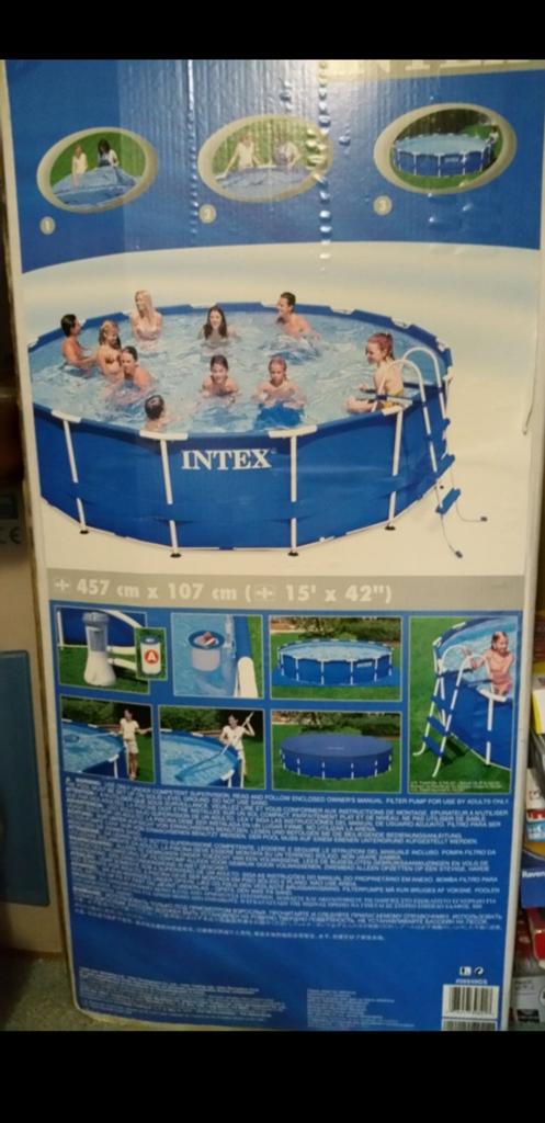 Intex zwembad 457 X 107 cm, Tuin en Terras, Zwembaden, Ophalen, Rechthoekig, Opzetzwembad, Minder dan 80 cm
