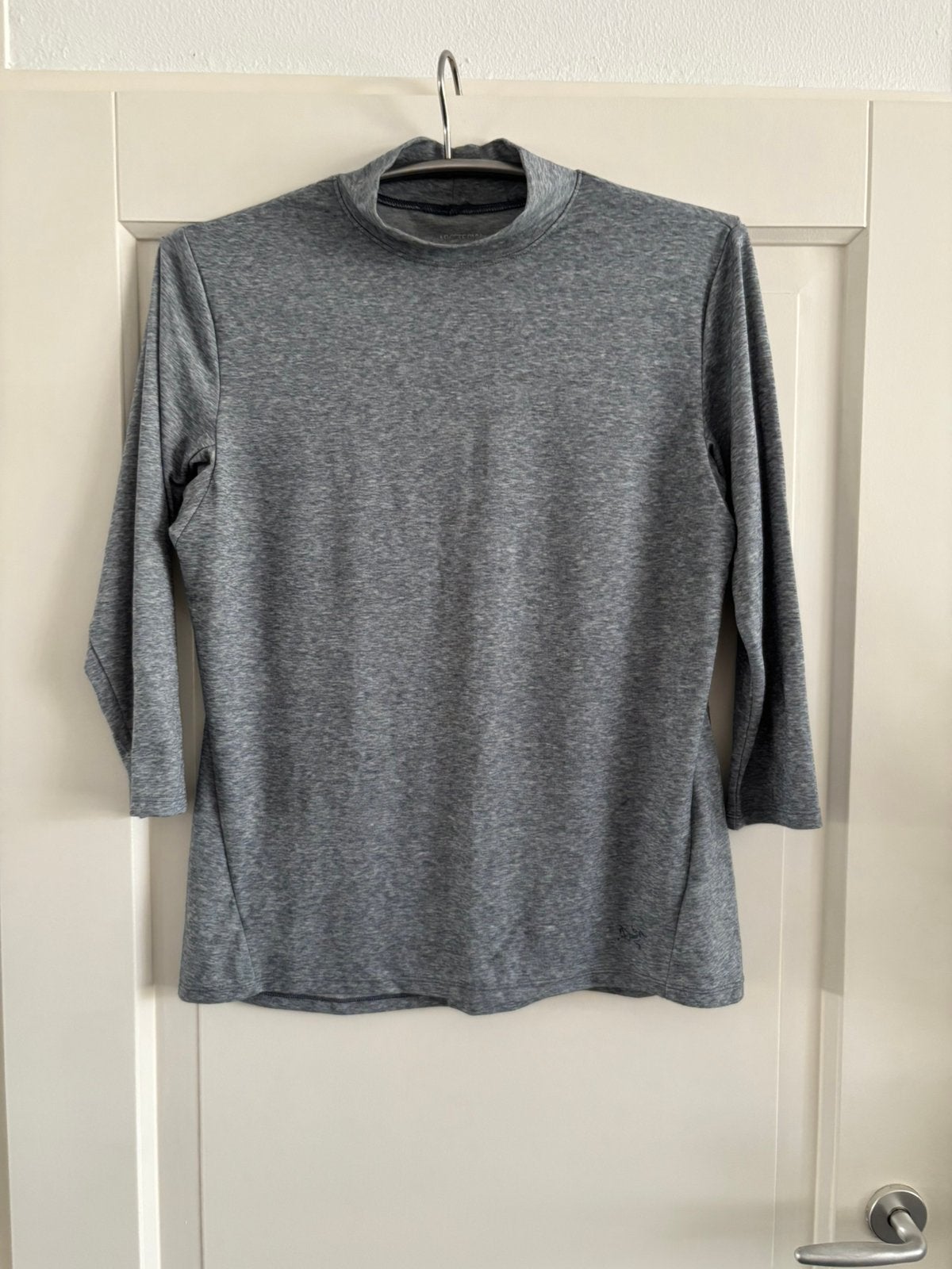 Arc’teryx Lumin Mock Neck Top women’s grijs gemeleerd mt L, Maat 42/44 (L), Ophalen of Verzenden, Zo goed als nieuw, Korte mouw