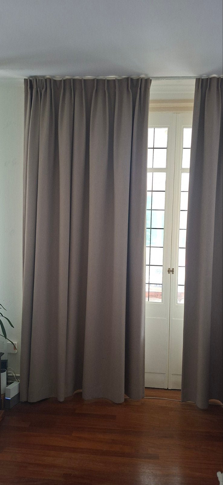 Supermooie gordijnen, Ophalen, Gebruikt, 291 cm, Beige