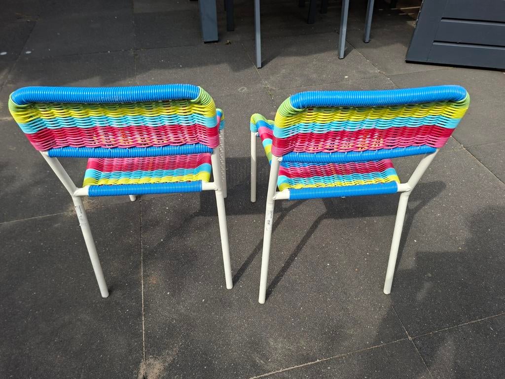 IKEA FÄRGGLAD stoelen - set van 2, Gebruikt, Overige kleuren, Ophalen of Verzenden, Metaal