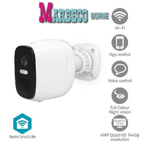SmartLife Full HD 4MP Quad HD 1440p, Buiten camera, Accu, Overige merken, Nedis SmartLife, Nieuw, Info@marbeco.nl