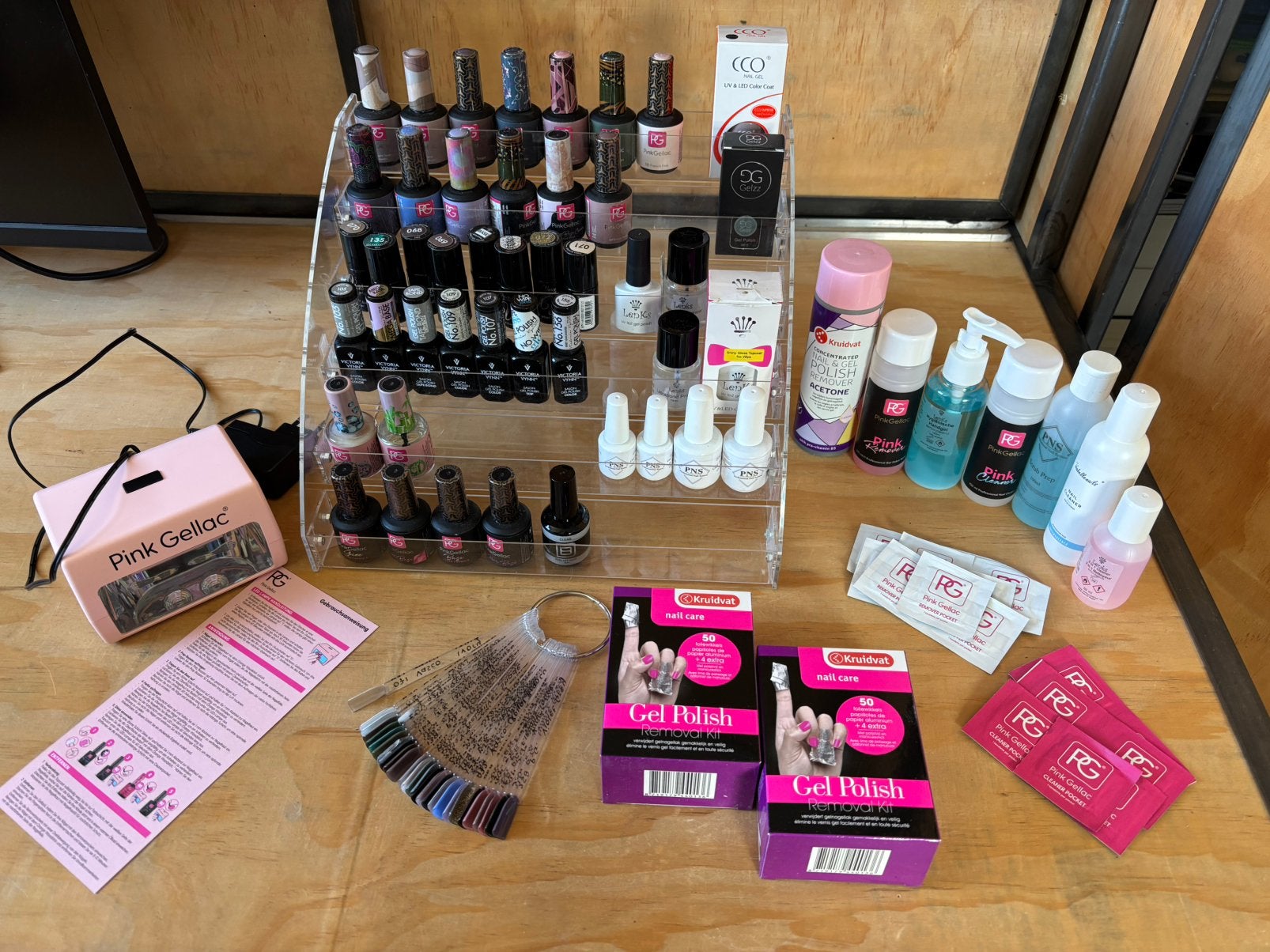Starters set Pink Gellac/Gelnagels/Gellak/Gel nagellak, Overige kleuren, Ophalen of Verzenden, Zo goed als nieuw, Handen en Nagels