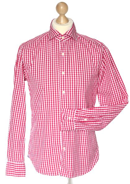 Xacus overhemd, geruit shirt roze/wit, Mt. 38 / S, Kleding | Heren, Overhemden, Halswijdte 38 (S) of kleiner, Zo goed als nieuw