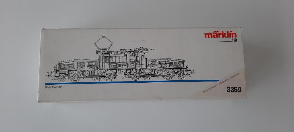 Märklin 3359 besneeuwde krokodil, Wisselstroom, Locomotief, Verzenden, Zo goed als nieuw