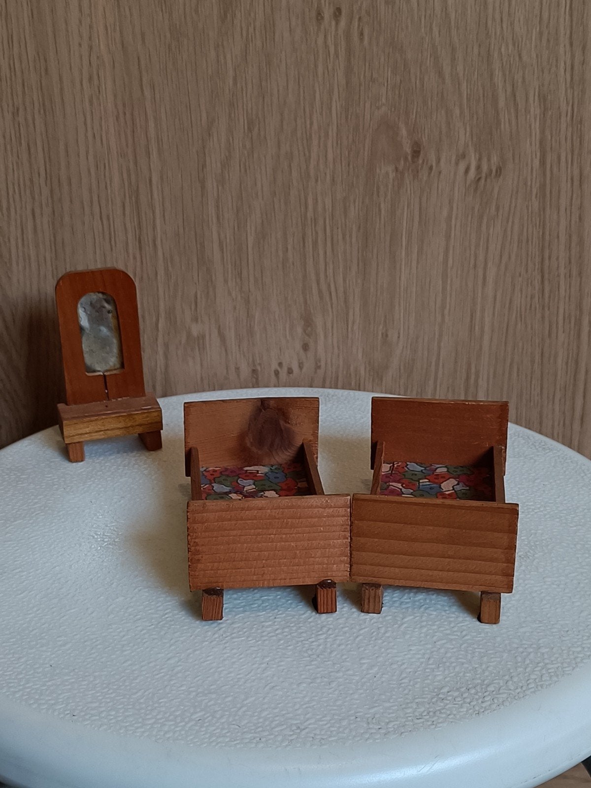 Oude /Antieke (Lundby/Lerro) slaapkamer setje jaren '30-'50, Verzamelen, Poppenhuizen en Toebehoren, Ophalen of Verzenden, Gebruikt