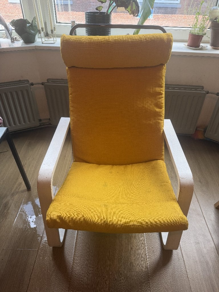 IKEA POÄNG fauteuil – Geel, Overige kleuren, Eén, Ophalen, Hout