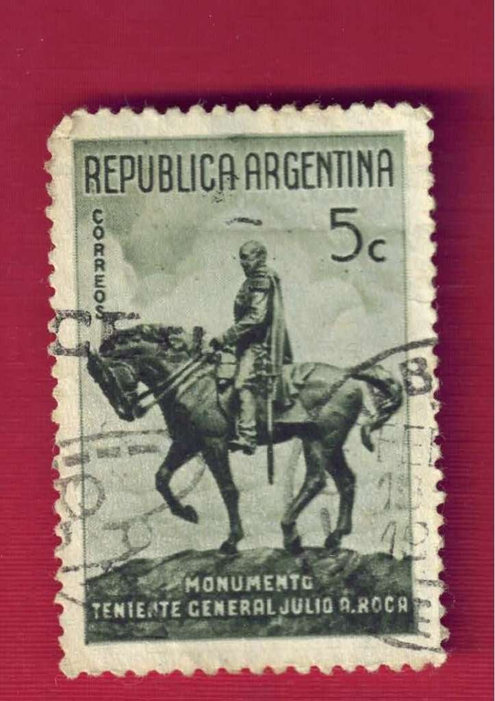 Fauna - Dieren - Paarden - Argentina - 5c - gebr, Postzegels en Munten, Postzegels | Thematische zegels, Ophalen of Verzenden